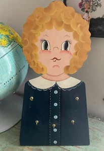 Vintage Wood Handpainted Children's Counter Display w/ Hooks Jewelry Goldilocks - Picture 1 of 5