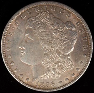 1896-P Morgan Silver Dollar Gorgeous Mint Luster AU++ - Picture 1 of 2