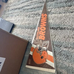 Vintage 80s 90s Cleveland Browns NFL Pennant Full Size Officially Licensed 30” - Picture 1 of 6