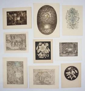 Lawrence Josset (1910-1995) colección de 9 grabados con puntillas y aguatinta - Imagen 1 de 10