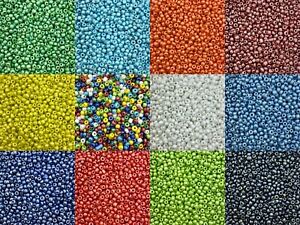 50g glass seed beads - Opaque Lustered, size 11/0 (approx 2mm) choice of colours