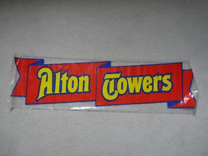 Vintage Alton Towers sun visor windscreen sticker, used. Measures 28 1/2" x 8" - Picture 1 of 2