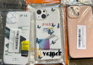 Apple iPhone 14 Pro Protective Phone Cases Lot Of Three:Clear, Pink Butterflies - Picture 1 of 4