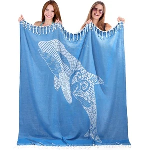 1 Piece Extra Large Beach Towel Blanket Turkish XL 66 x 71 Boho Microfiber Be... - Picture 1 of 8