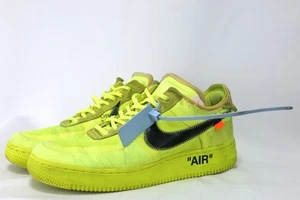 NIKE Men 10.0US 2018 Off-White The 10 Air Force 1 Low Volt Cut Sneakers Yellow - Picture 1 of 10