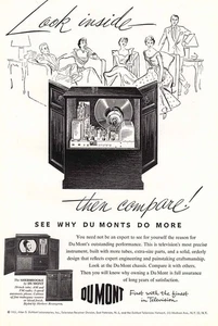 1951 DuMont Television: Look inside Vintage Print Ad - Picture 1 of 1