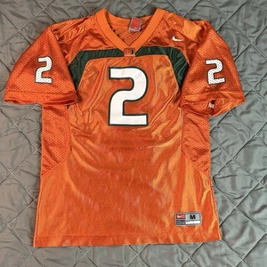 VINTAGE Nike Miami Hurricanes Trikot Jungen Medium orange Fußball Willis McGahee - Bild 1 von 12