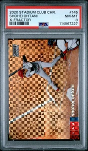 2020 Stadium Club Chrome SHOHEI OHTANI X-Fractor #145 PSA 8 - Picture 1 of 3