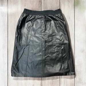 Vintage G-III Women's Leather Fashions Straight Pencil Skirt Black Size XL - Picture 1 of 9