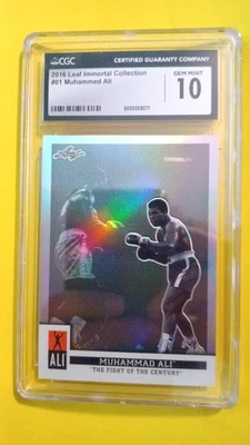 2016 Leaf Immortal Collection #01 Muhammad Ali The Fight Of The Century Cgc 10 - Image 1 of 2