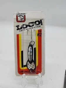 Cuchara vintage Luhr Jensen Loco #2 NEGRA/plateada prisma nueva en paquete - Imagen 1 de 2
