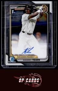 Kavares Tears 2024 Bowman Draft #CPA-KT Chrome Prospect Autograph - Picture 1 of 2