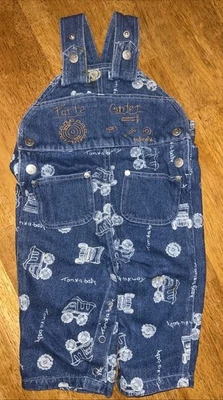 Vintage 1996 Hasbro Tonka Baby Toddler Denim Overalls Size 12 Months - Image 1 of 4