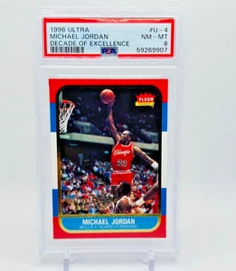 [PSA 8] 1996 Ultra Michael Jordan Decade of Excellence U-4 Fleer Bulls Karte ... - Bild 1 von 4