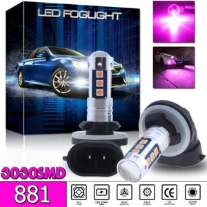 2x 15 3030SMD 881 889 Super Bright Pink Purple LED Driving Fog Lights Bulbs 12V - Picture 1 of 8