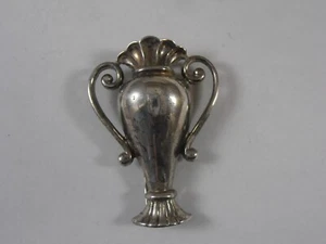 Spilla vintage argento sterling Tussie Mussie Bud vaso spilla Monet pelliccia abito clip urna - Foto 1 di 4