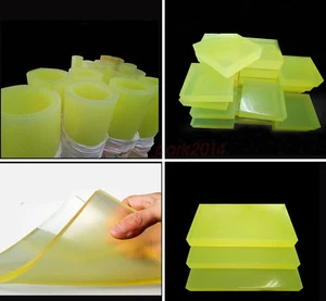 Espesor: 1 mm a 50 mm Placa de goma de nailon PU Hoja de poliuretano Amarillo 12""x12"" - Imagen 1 de 5
