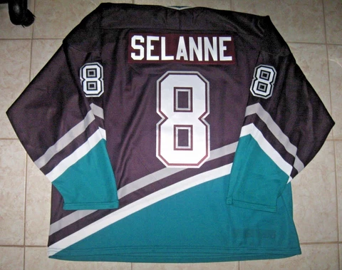 #8 Teemu SELANNE Anaheim MIGHTY DUCKS Off. Lic. BAUER Jersey, Size Men's XXL Cover