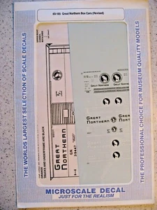 Microscale Decal N 60-185 Great Northern Box Cars (Revised) - Picture 1 of 2