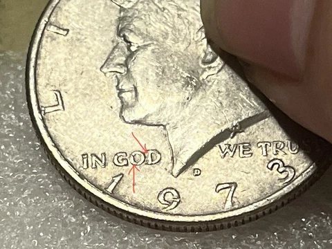 1973D Kennedy Half Dollar Double “GOD” #59 Cover