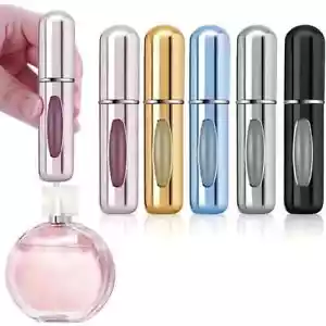2pcs x Mini Small Refillable Perfume 5ml Spray Pump Portable Bottles for Travel - Picture 1 of 9