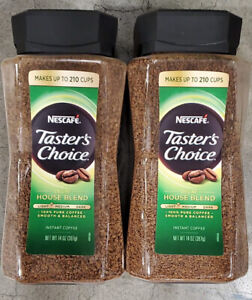 2 PACK NESCAFE Taster's Choice Decaf House Blend Instant Coffee 14 Oz FREE SHIP