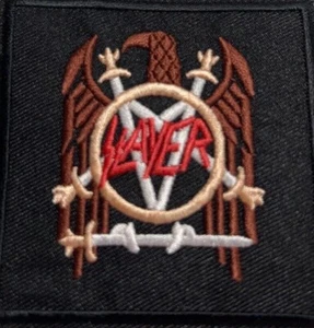 SLAYER PATCH W/SUBLIMATED PHOENIX (RARE)...EMBROIDERED PATCH...2 PACK/ 1 PAIR... - Picture 1 of 2