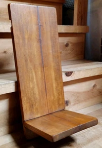 VTG Wood L Shaped Wall Shelf Sconce Ledge Lamp Candle Holder Hanging Decor 18" - Picture 1 of 18