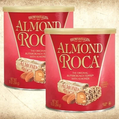 Brown & Haley ALMOND ROCA & Chocolate Buttercrunch Toffee 10 oz 2 latas Foto 1 de 4