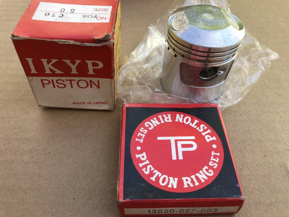 HONDA CT70 XL70 C70 CL70 1977 1978 1979 поршень и кольца 2-й O/S 0,50 мм набор N.O.S - Изображение 1 из 4