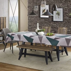 Umi PVC Tablecloth - Wipeable Clean Table Cloth for Kitchen Party 55 x 55 Inch - Picture 1 of 4