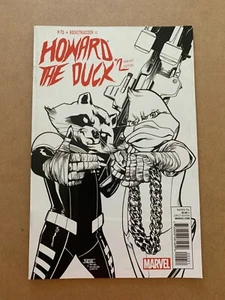 HOWARD THE DUCK V.4 #2 RUN THE JEWELS B&W 2ND PRINTING VARIANT COVER, RTJ VF+ - Picture 1 of 10