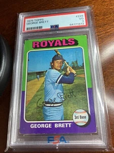 George Brett 1975 novato Topps #228 PSA 3 en muy buen estado - Imagen 1 de 2
