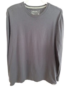Maglione Eddie Bauer Uomo LT Legend Lavaggio Camicia Alta Manica Lunga Grigio Escursionismo  - Foto 1 di 5