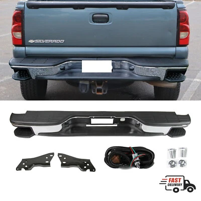 Rear Bumper w/Corner Steps For 1999-2006 Chevrolet Silverado GMC Sierra 1500 Foto 1 de 4