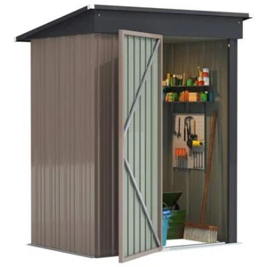Tozey Storage Metal Shed 3 ft. W x 5 ft. D Lockable Door for Backyard Outdoor - Picture 1 of 3