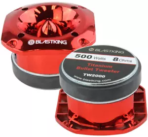 Blastking TW2000-RED 1,5 Zoll 500 Watt 4x4 Zoll VC Titan Kugel Hochtöner 8 Ω - Bild 1 von 5