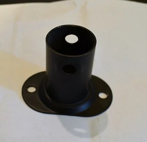 Handrail Pipe, 2 Bolt Base Stand Off, Fitting, Bus, black, stainless, Qty. 4 - Picture 1 of 4