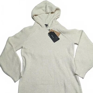 Sweater long sleeve VERO MODA Long cozy sweater with hood, beige, - Bild 1 von 9