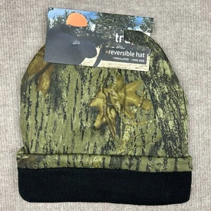 Tru Fit Reversible Camouflage Camo Winter Hunting Hat One Size High Visibility - Picture 1 of 5