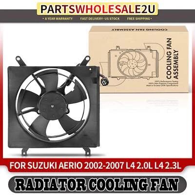 Ventilador de refrigeración del radiador con montaje de cubierta para Suzuki Aerio 2002-2007 2,0 L 2,3 L Foto 1 de 4