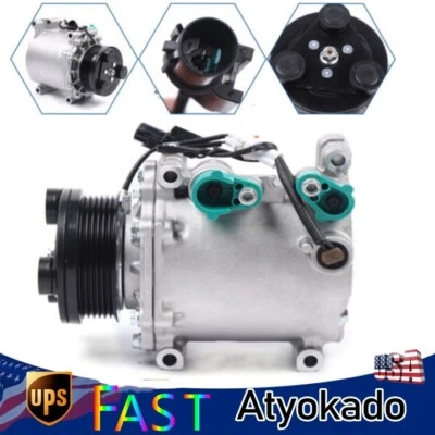 For Mitsubishi Outlander 2003-2006 2.4L A/C Air Conditioner Compressor W/Clutch - Image 1 of 4