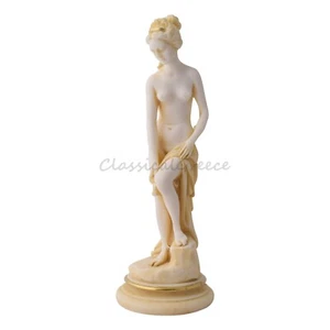 Statue Ancient Greek Classical Female Nude 9" - 23.1 cm Cast Marble Alabaster - Picture 1 of 8