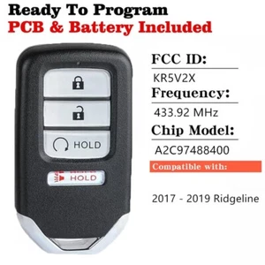 Repuesto para Honda Ridgeline 2017-2019 llave inteligente remota sin llave A2C97488400 - Imagen 1 de 4