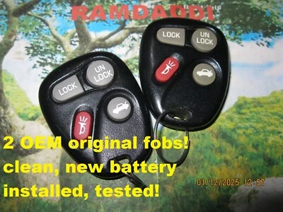 2 OEM 00/05 Sunfire Remote Fob Transmitter Alero Cavalier Malibu Grand Am Saturn - Image 1 of 2