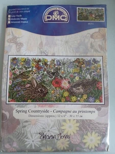 NEW, UNOPENED, COUNTED CROSS STITCH KIT. 'SPRING COUNTRYSIDE' BY SHARON JERVIS. - Picture 1 of 4