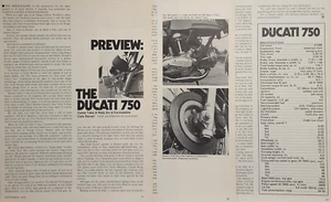 Ducati 750 1972 5p artículo de prueba de motocicleta - Imagen 1 de 1