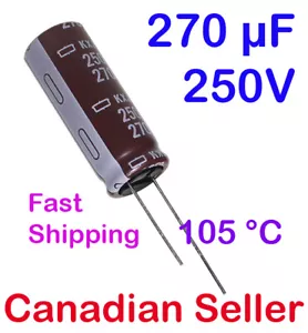 1/5/10 pcs 270uF 250V 16x40mm Nippon KXJ Long Life Aluminum Electrolytic - Bild 1 von 1