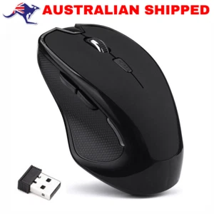 Wireless 2.4GHz Optical Mouse Mice & USB Receiver For PC Laptop Monitor Computer - Picture 1 of 3