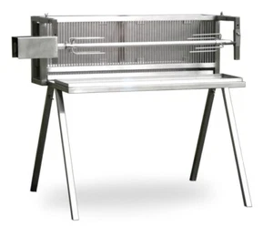 Profi Spanferkel Grill Holzkohle Edelstahl V2A rostfrei 160cm breit - Bild 1 von 6